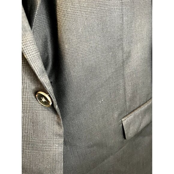 Perry Ellis Portfolio Men's‎ Tonal Plaid 2 PC Wool Suit Jacke - Picture 5 of 15
